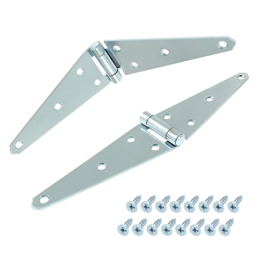 Hordion 2Pcs Strap Hinge Shed Door Hinges, 6 Inch Heavy Duty Gate Hinges - size: 6 Inch, 2Pcs