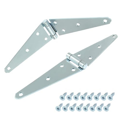 Hordion 2Pcs Strap Hinge Shed Door Hinges, 6 Inch Heavy Duty Gate Hinges - size: 6 Inch, 2Pcs