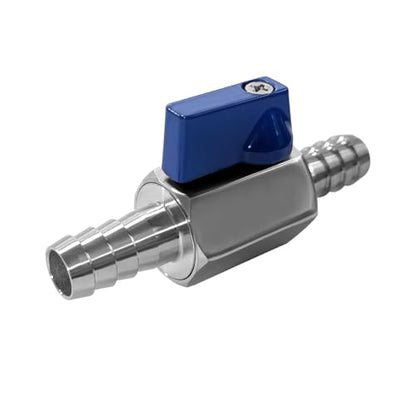 Beduan 2PCS 5/8" Barb Ball Valve 304 Stainless Steel Mini Shut Off Valve - size: 5/8" Hose Barb