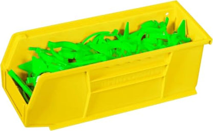 Akro-Mils 30224 AkroBins Plastic Storage Bins, 11"x 4"x 4", Yellow, 12-Pack - color: Yellow