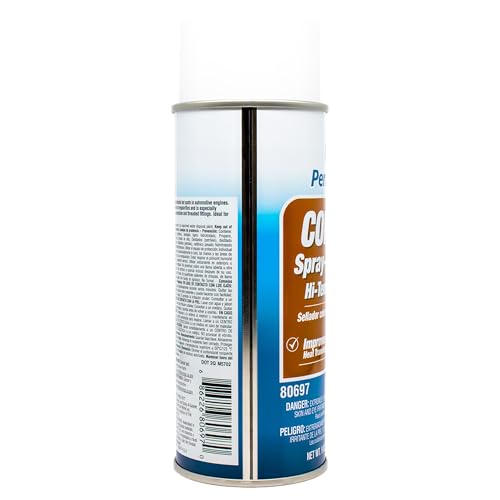 Permatex 80697 Copper Spray-A-Gasket Hi-Temp Adhesive Sealant, 9 oz. net Aerosol Can - size: 9 Ounce