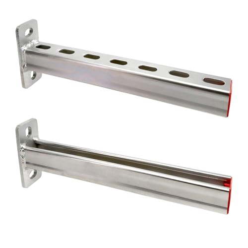 2 Pack Fasteners Braces,Steel Bracket,Steel Frame Stands, Display Stands, Pipe Stands, Metal Support Channel.14 Inch Long