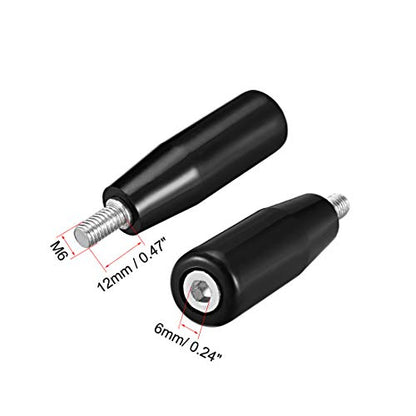 uxcell Revolving Handwheel Machine Handle M6 Male Threaded Stem - size: M6 x 50mm