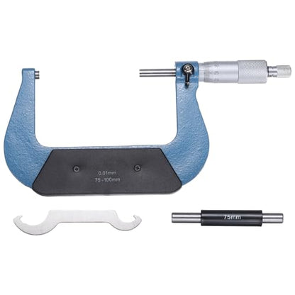 HARFINGTON Metric Outside Micrometer 75-100mm Range +/-0.01mm Accuracy - size: 75-100mm