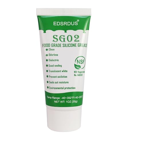 SG02 Food Grade Silicone Grease Waterproof Plumbers Grease for Valve Sealant Faucet O Rings Garden Hoses 1OZ