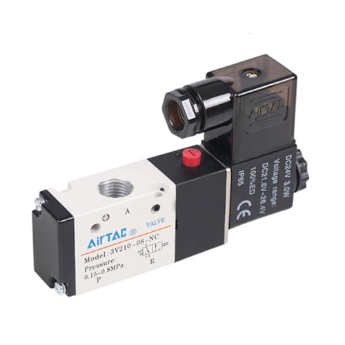 Solenoid Valve AC220V 3/2 Way AirTAC 3V210-08 1/4"PT Normally Closed Air Pneumatic Electric - size: 1/4"PT, style: 3V210-08 AC220V