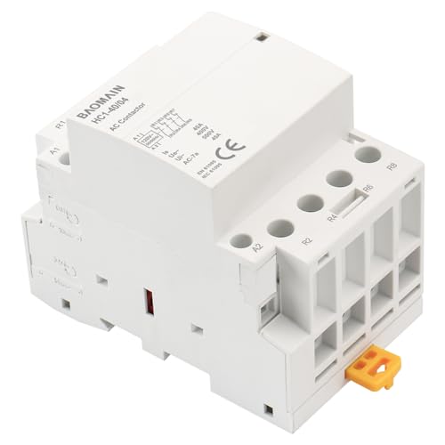 BAOMAIN 120V AC 4-Pole 40A Modular Contactor, 4NC, DIN Rail Mount