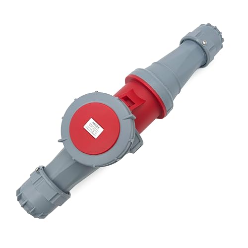 1Set 125A 4Pin Male+Female Connector(Compatible with 100amp),Industrial Waterproof Receptacle, IP67 Aviation 3Phase Plug&Socket,for High-Power Equipment,IEC60309 3P+E 6H - style: 4Pin Connector Set