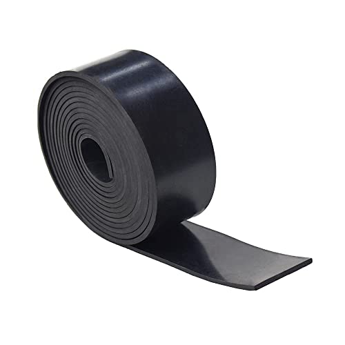 DOBTIM Neoprene Rubber Strips 1/8 (.125)" Thick X 2" Wide X 10'Long, Solid Rubber Rolls Use for Gaskets DIY Material, Supports, Leveling, Sealing, Bumpers, Protection, Abrasion, Flooring, Black - size: 2" X 10', style: .125" thick (No Adhesive）