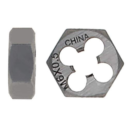 Utoolmart Hex Rethreading Die, M6 x 0.5 Pitch, Carbon Steel Thread Die, Hex Rethreading Die Machine Thread Die, Hexagon Taper Pipe Die, 1 Pcs - size: M6×0.5 Fine Teeth