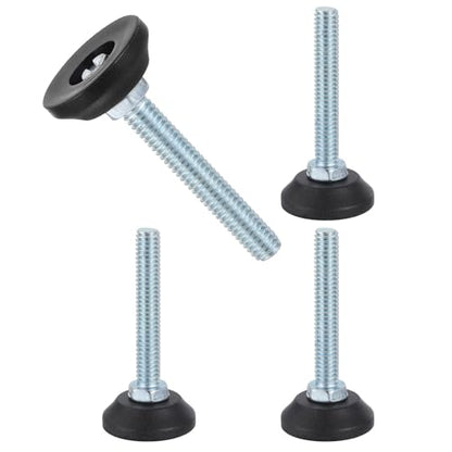 uxcell 5/16"-18 Thread Furniture Feet Levelers, 4Pcs, 50mm, Black - size: 5/16"-18 50mm