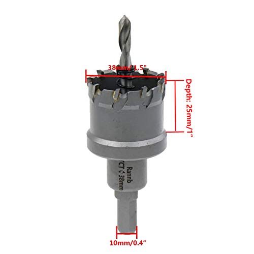 Hole Saw 1.5-inch/38mm Metal Hole Saw Carbide Tipped Hole Cutter - size: 1.5"/38mm