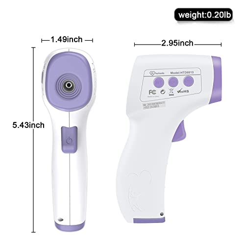 Digital Thermometer for Adults and Kids, No Touch Forehead Thermometer - color: Purple