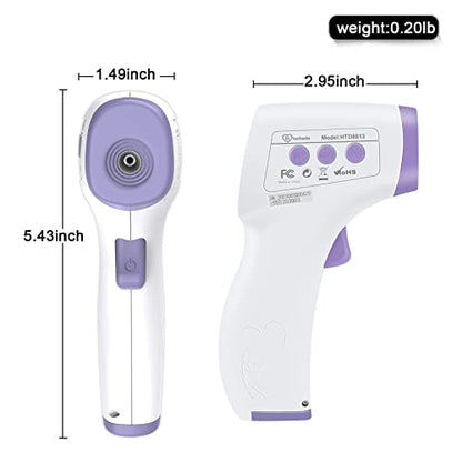 Digital Thermometer for Adults and Kids, No Touch Forehead Thermometer - color: Purple