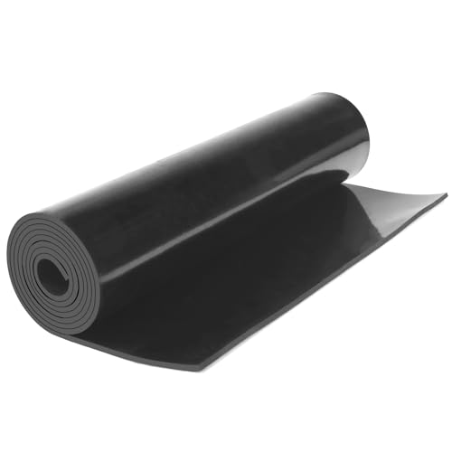 HooTown Solid Rubber Sheets Strips, No Adhesive Neoprene Rubber Rolls Seal - size: 12” Wide x 48” Long, style: 1/8" Thick
