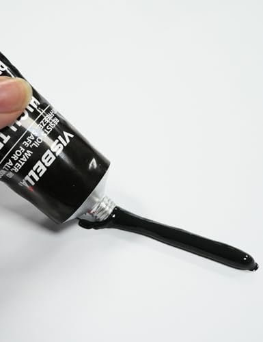 Visbella High Temperature RTV Silicone Gasket Maker, Sealed Oil Resistant Waterproof Quick Dry Liquid for Bonding Internal Combustion, Steam Turbines, Automotive Engine Parts 3.7OZ (Black) - color: Black