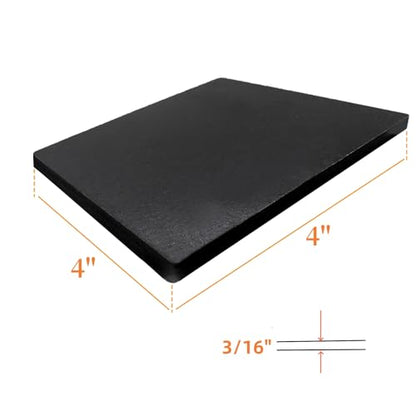 4Pack 3/16" A36 Steel Plate-4" x 4"Hot Rolled Steel Sheet,Weldable Metal Square Steel - size: 4x4x3*16"