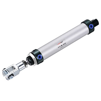 MECCANIXITY Pneumatic Air Cylinder Double Action MAL25X100 25mm Bore 100mm Stroke with Y Connector and 4Pcs Quick Fitting Set - size: 25X100 mm