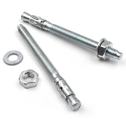 50-Pcs Wedge Anchors for Concrete,5/16" x 4"(M8x100mm) Zinc Plated Anchors - color: 5/16"X4"-50pcs