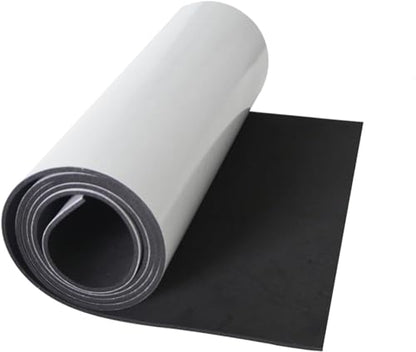 Self-Adhesive Neoprene Sponge Foam Sheet, 11.81"x59"x1/8" Closed Cell, Sound Deadening, Insulation, Weatherproofing, Padding, Easy Cut for Crafts, DIY(Black) - size: 11.81x59x1/8"