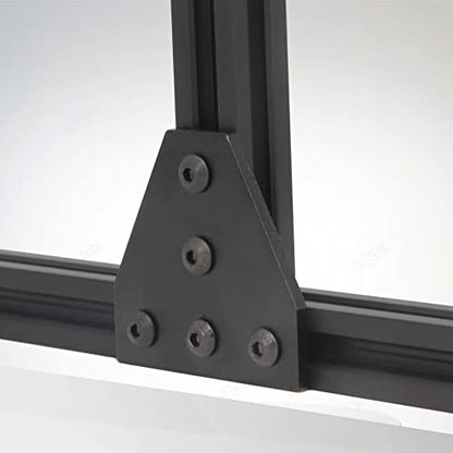 2020 Corner Bracket Plate T Shape 5 Hole 90 Degree Outside Joining Plate with M5x8mm Screws and T-Nuts for 20 x 20mm Series Aluminum Extrusion Profile,8pcs/Pack (Black-2020 T Shape) - style: Black-2020 T Shape