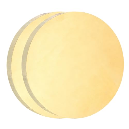 uxcell 2Pcs Brass Round Plate, 0.16"(4mm) Thick 1.2"(30mm) Dia H65 Brass Round Disc Blank Metal Sheet Copper Circle Disc for Metal Stamping DIY Crafts - size: 0.16"x 1.2"