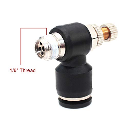 Beduan Pneumatic Push to Connect Air Flow Control Valve 6mm OD x 1/8" Male - size: 6mm x 3.2mm