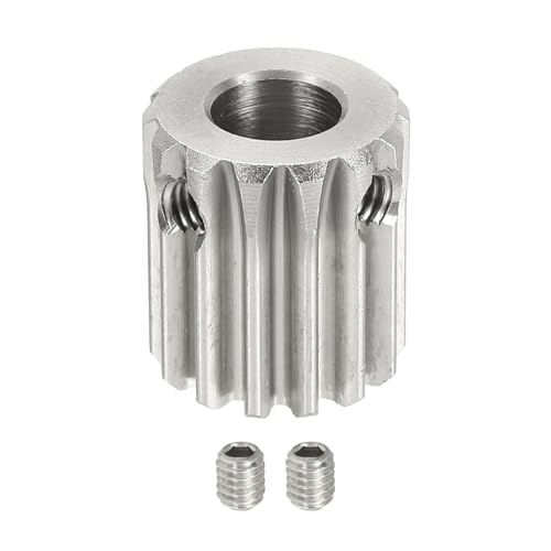 uxcell 1 Mod 14T Spur Gear 8mm Bore, 304 Stainless Steel Pinion Gear - size: 1 Mod 14T, 8mm