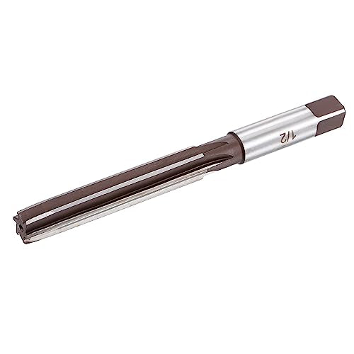 uxcell 1/2" Hand Reamer H8 Accuracy Alloy Tool Steel 6 Flutes Straight Shank Milling Cutter Tool - size: 1/2"