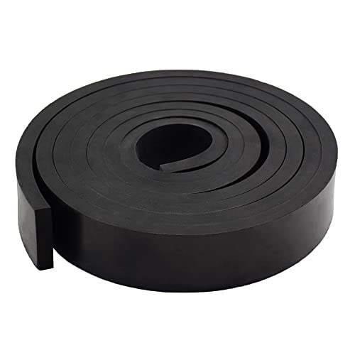 DEVNOL Rubber Strip 1/2(.500)" Thick X 2" Wide X 10'Long Grade 65A for Gasket, Surface Protection, Sealing - size: 1/2" x 2" x 10'