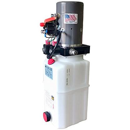 KTI-12VDA3Q Compact 12 VDC Hydraulic Power Unit with Single Double Acting and 3 Quart Capacity for Smooth Operation
