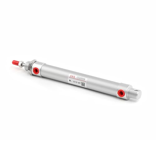 SNS Pneumatic 16mm Bore 100mm Stroke NPT1/8 Aluminum Alloy Mini Air Cylinder Double Action MAL16x100 - size: MAL16*100-NPT