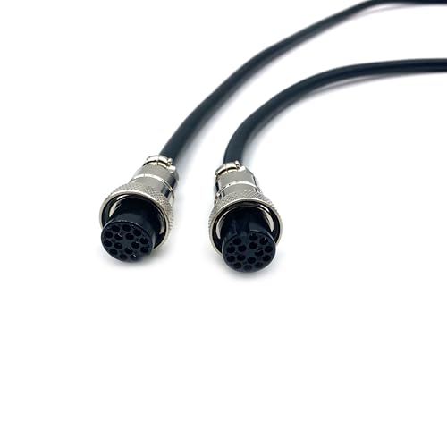 3.28 ft GX20 15 Pin Double Female Cable, GX20 15Pins Female to Female Head Aviation Cordset Electrical Connector Panel Mount Circular Metal Adapter Cordset for Ships 5A 200V 22AWG (1meter) - size: GX20 15Pin
