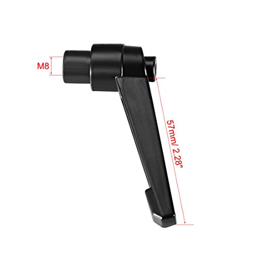 uxcell M8 Handle Adjustable Clamping Lever Thread Push Button Ratchet Female Threaded Stud 5 Pcs