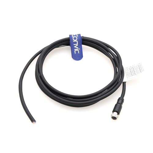 M8 Cable 8 Pin A Code Female to Open Aviation Sensor Cable Waterproof Shielded Electrical Cable for Industrial Automation Control Fieldbus Module Device Network 2m - color: 8pin Female to Open, size: 2m