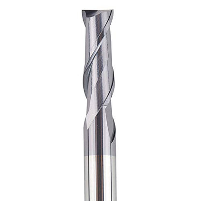 SpeTool 5PCS 2 Flutes Square Nose End Mill Set Power Milling Machine Carbide Upcut CNC Router Bits Tiain Coated, 1/4 inch Shank, 2 1/2 inches Long Overall