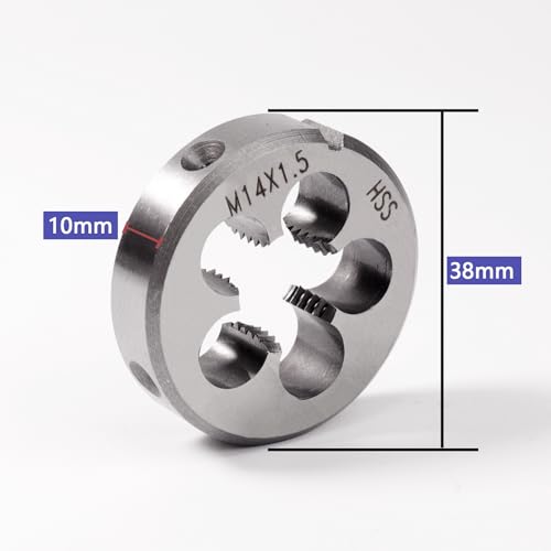 ATOPLEE HSS 6542 M14 X 1.5 Tap and Die Set, Right Hand Machine Thread Tap Die Set (M14 X 1.5) - size: M14 X 1.5