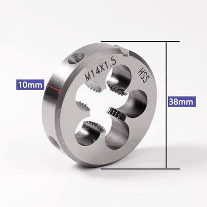 ATOPLEE HSS 6542 M14 X 1.5 Tap and Die Set, Right Hand Machine Thread Tap Die Set (M14 X 1.5) - size: M14 X 1.5