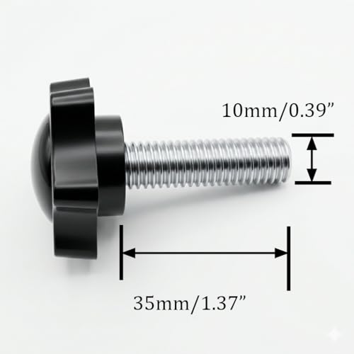 NACX M10 x 35mm Thread Clamping Knob, Thumb Screw, Star Hand Knob Tightening Screw Knob for Machinery, 8Pcs - size: M10 x 35mm