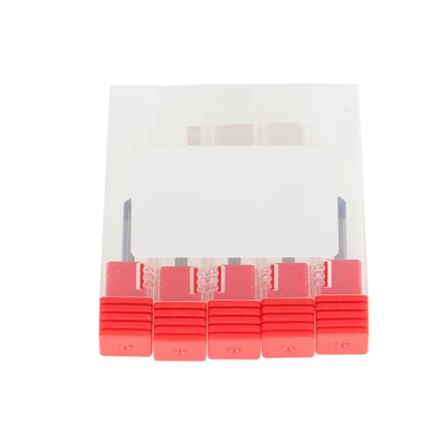 5Pcs 1/8 Inch Helix Carbide End Mill 4 Flute 90 Degree Chamfer Angle Replacement for Aluminum Cutting Non Ferrous Metal Up Cutting