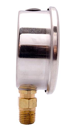 2-1/2" Oil Filled Pressure Gauge, 0-5,000 PSI, 1/4" NPT - size: [0-5,000 PSI]