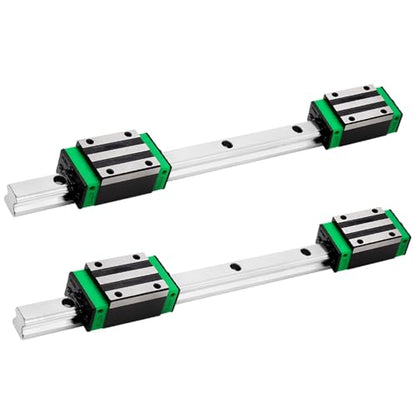 HGR20 Linear Guide Rail Kit - 2 Pcs 500mm Rails + 4 Pcs HGH20CA Bearing Blocks High Precision, Anti-Rust for 3D Printers, CNC Routers, Lathes & DIY Automated Machines - size: 500mm