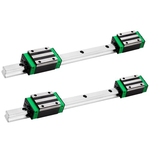 HGR20 Linear Guide Rail Kit - 2 Pcs 500mm Rails + 4 Pcs HGH20CA Bearing Blocks High Precision, Anti-Rust for 3D Printers, CNC Routers, Lathes & DIY Automated Machines - size: 500mm