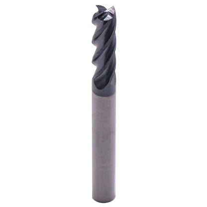 4 Flute Solid Carbide Square End Mill Set(5Pcs, 3/16"), AlTiN Coated - size: 3/16 in