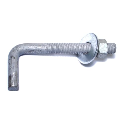 Hard to Find Fastener Hot Dip Galvanized Anchor Bolts, Sturdy Steel Anchors for Concrete, Cement, Asphalt in Construction, 5/8-11 x 6, Pack of 10 - size: 5/8-11 x 6"