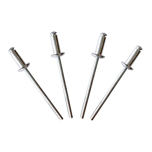 Maozaa 100Pcs 1/8" x 5/16" Aluminum Blind Rivets, Pop Rivets, Silver - color: Silver, size: 1/8" x 5/16"