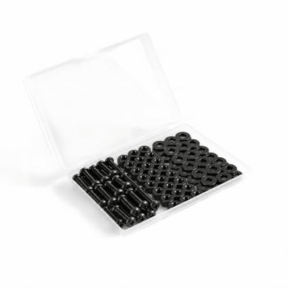 1/4-20 x 3 (10 Sets) Pan Head Machine Screws Nuts Washers Assortment Kit, Black Oxide 304 Stainless Steel Phillips Drive Full Thread - size: 1/4-20 x 3"