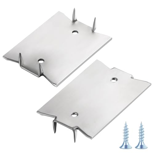 Wensilon(30 pcs) Stainless Steel 304 1.5X2 Inch 16-Gauge Anti-Nail Protection Plate Shield, Nail Plate for Wood Studs, Steel Cable Wire Protector Plate with Sharp Pointed Prongs - color: SS304, size: (30 pcs)1.5X2 Inch