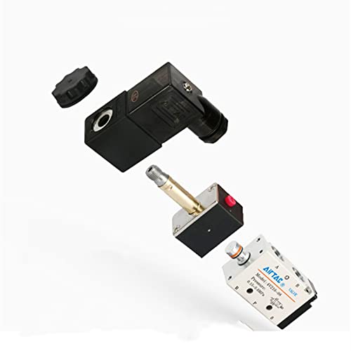 Solenoid Valve 1/4"PT Pneumatic AirTAC 4V210-08 Air 12V/24V/110V/220V Single Coil Pilot-Operated Electric 2 Position 5 Way Connection Type(4V210 PT1/4, DC12V) - size: 4V210 PT1/4, style: DC12V