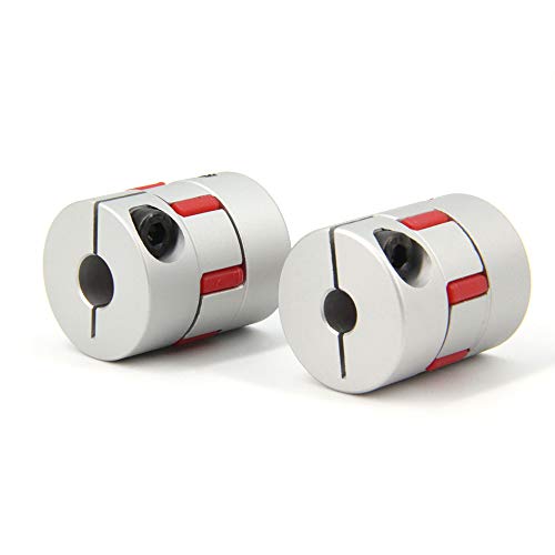 2PCS 6.35mm to 8mm Aluminium Plum Flexible Shaft Coupling Diameter25mm Length30mm 6.35x8mm Motor Connector Flexible Coupler for 3D Printer CNC Machine and Servo Stepped Motor（6.35x8mm） - size: 6.35x8mm, style: D25 L30